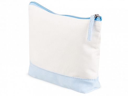 Косметичка хлопковая Cotton, белый/голубой — РПК «Прогресс»