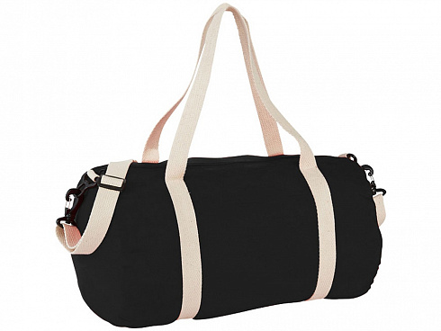 Хлопковая сумка Barrel Duffel, черный/бежевый — РПК «Прогресс»