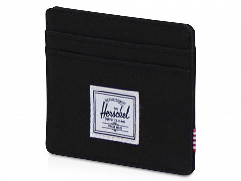 Herschel Charlie держатель для карт с RFID-защитой из переработанного материала - сплошной черный
