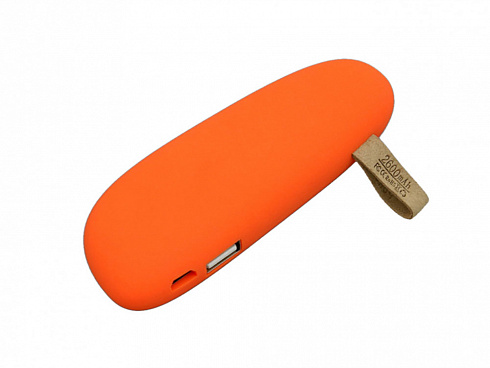 PB_Small_stone Универсальное зарядное устройство power bank в форме камня. 2600MAH. Оранжевый — РПК «Прогресс»