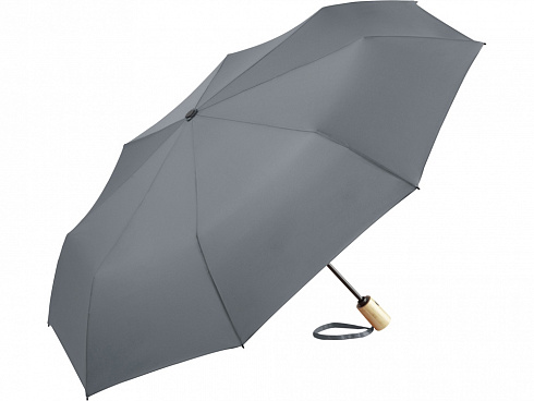 Зонт складной 5429 ÖkoBrella из бамбука, полуавтомат, серый — РПК «Прогресс»