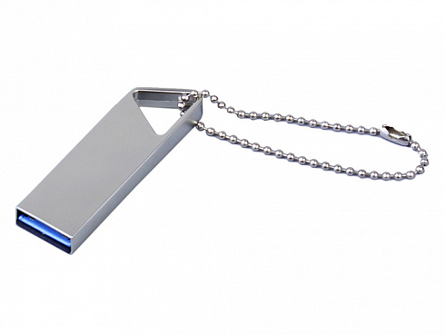 USB 2.0-флешка на 64 Гб с мини чипом, компактный дизайн, отверстие треугольной формы для цепочки — РПК «Прогресс»