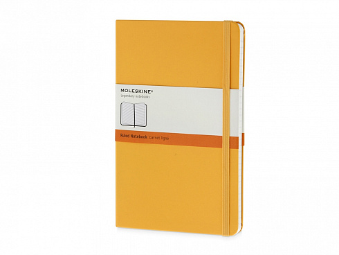 Записная книжка Moleskine Classic (в линейку) в твердой обложке, Large (13х21см), оранжевый — РПК «Прогресс»
