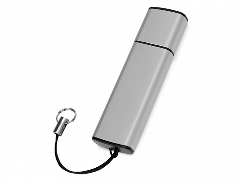 Флеш-карта USB 2.0 16 Gb металлическая с колпачком Borgir, стальной — РПК «Прогресс»