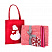 Набор подарочный NEWSPIRIT: сумка, свечи, плед, украшение, красный