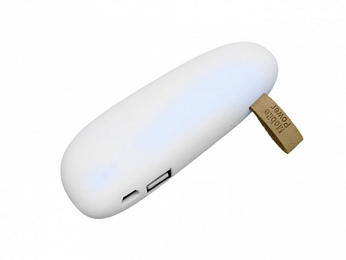 PB_Small_stone Универсальное зарядное устройство power bank в форме камня. 2600MAH. Белый — РПК «Прогресс»