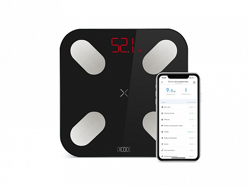 Умные диагностические весы Picooc Mini Black V2 (6924917717391), черный — РПК «Прогресс»