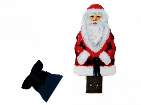 USB-флешка на 8 Гб Дед Мороз Santa под нанесение, белый — РПК «Прогресс»