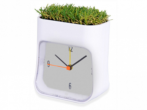 Часы настольные Grass, белый/зеленый — РПК «Прогресс»