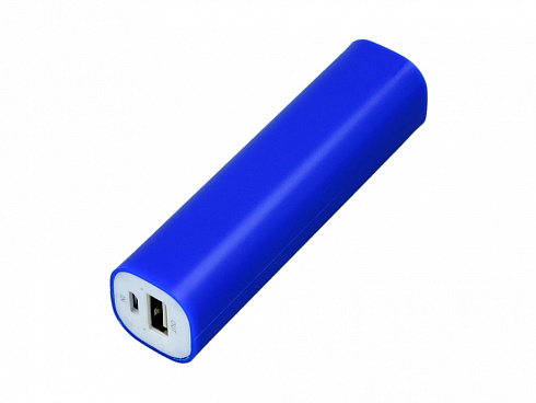 PB030 Универсальное зарядное устройство power bank  прямоугольной формы. 2600MAH. Синий — РПК «Прогресс»